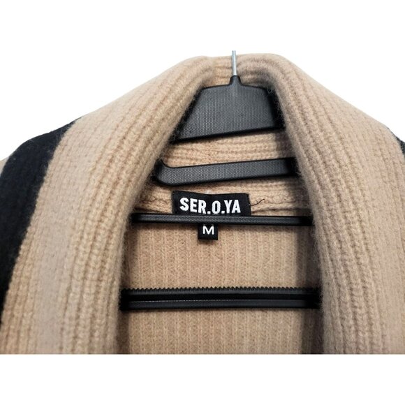 SER.O.YA Quinn Robe Cardigan Belted Shawl Sweater - Picture 11 of 14